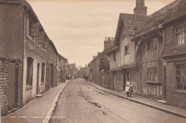Old postcard of High Street, Tarring, Worthing