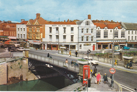 TOWN BRIDGE, BRIDGWATER - POSTCARD (ref 5598/17)