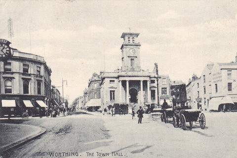 1906 postcard of The Town Hall, Worthing in Sussex