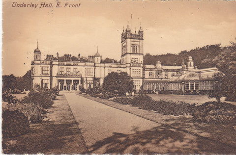 Old postcard of Underley Hall, E. Front