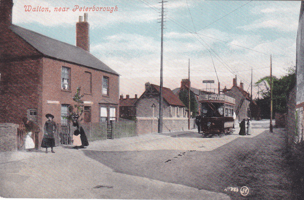 Old postcard of Walton near Peterborough