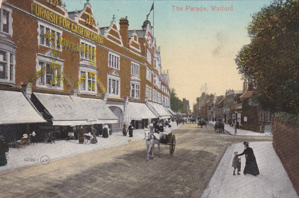 The Parade, Watford, Hertfordshire - old postcard