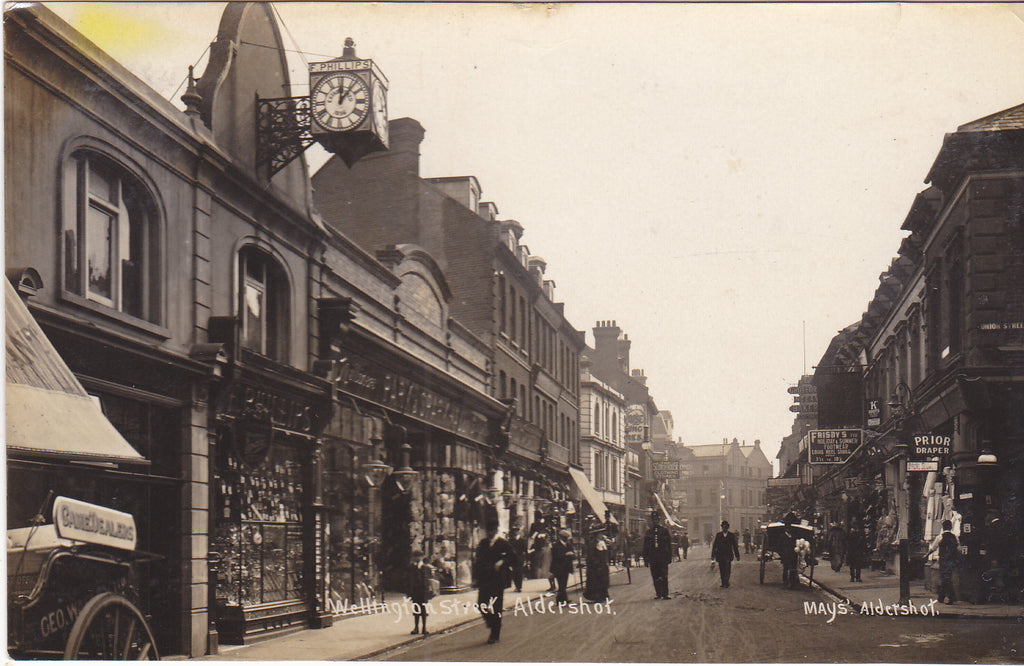 1912 real photo postcard of Wellington Street, Aldershot in Hampshire
