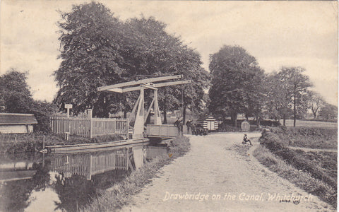 DRAWBRIDGE ON CANAL, WHITCHURCH - PRE 1918 POSTCARD (ref 2713/20/C)