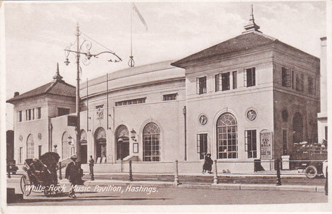 Old postcard of White Rock Music Pavilion, Hastings