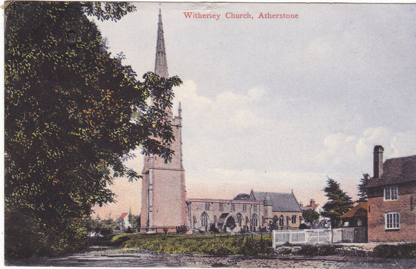 1910 postcard of Witherley Church, Atherstone
