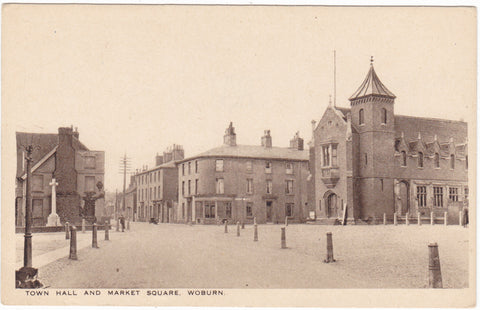 WOBURN - MARKET SQUARE & TOWN HALL - OLD POSTCARD (ref 5527/16)