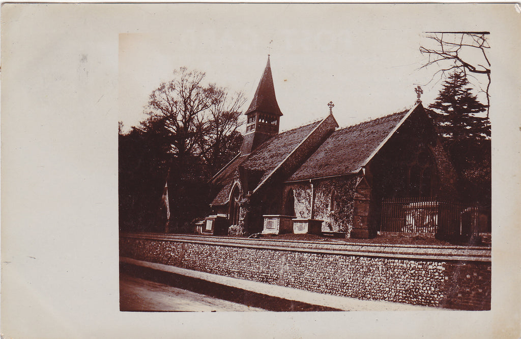 1905 real photo postcard of Wymering Church, Hampshire